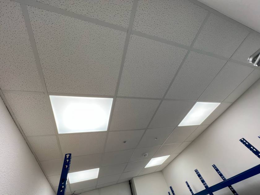 AR Construction installing suspended ceiling for a residential client