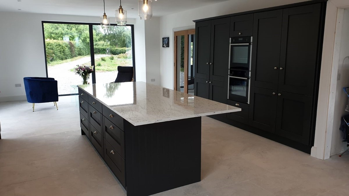Custom kitchen unit designed and fitted by AR Construction in Limerick